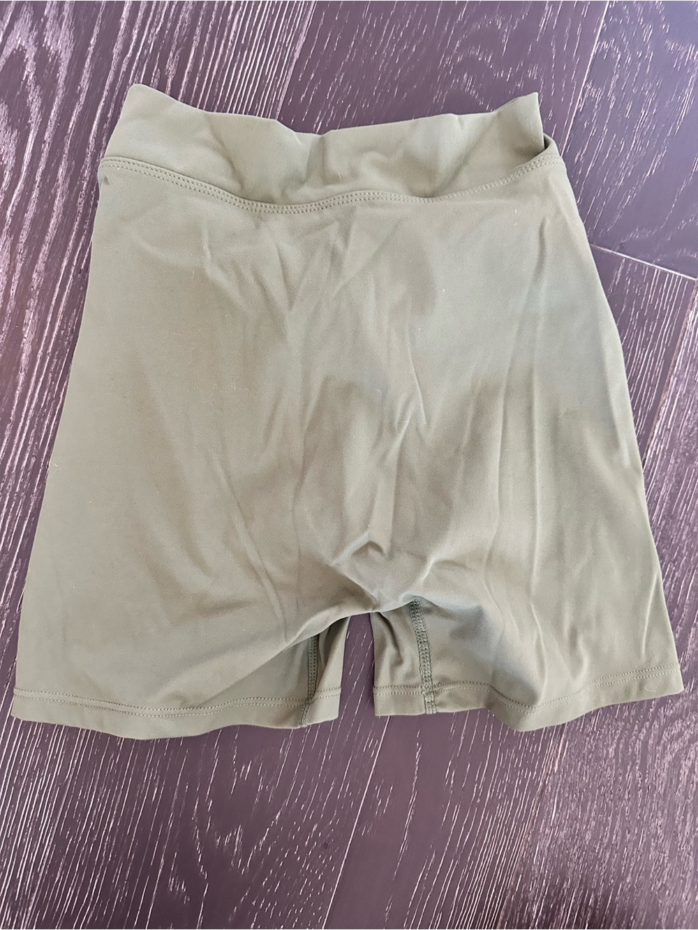 Women’s Olive High-Waist Biker Shorts